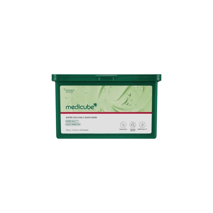 Medicube Super Cica Daily Quick Mask - raminamoji veido kaukė, 30 vnt.
