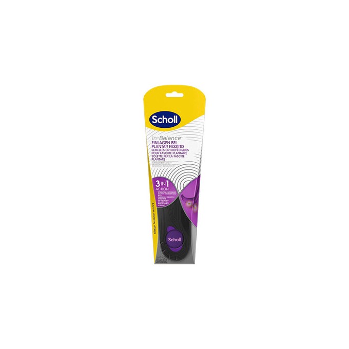 Scholl In-Balance Plantar Fasciitis Insole 1 pora - ortopediniai vidpadžiai Small