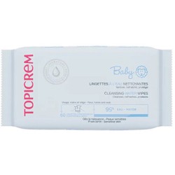 Topicrem Baby Cleansing Water Wipes - drėgnos servetėlės ​​vaikams, 60 vnt.