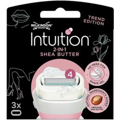 Wilkinson Sword Intuition 2 in 1 Shea Butter - skustuvo galvutės, 3 vnt.