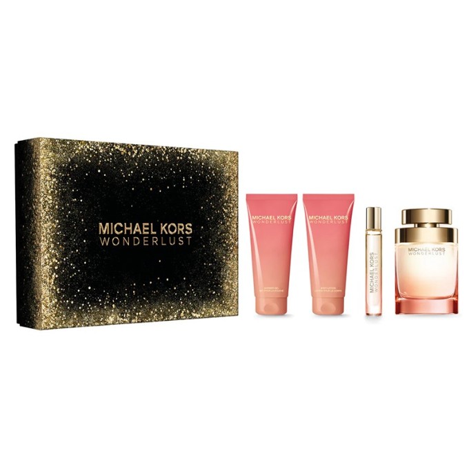 Michael Kors Wonderlust dovanų rinkinys – EDP 100 ml, EDP 10 ml, dušo želė 100 ml ir kūno losjonas