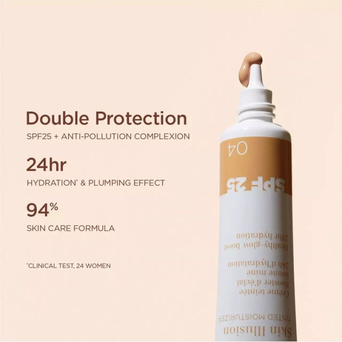 Clarins Skin Illusion Tinted Moisturizer SPF25 - Tonuotas drėkinamasis kremas, 40 ml - 04