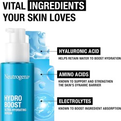 Neutrogena Hydro Boost Ultra-Hydrating Serum - Itin drėkinantis serumas su hialurono rūgštimi, 30 ml