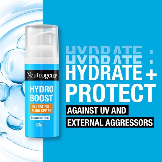Neutrogena HydroBoost Hydrating Fluid SPF 50 - drėkinamasis skystis sausai odai, 50 ml