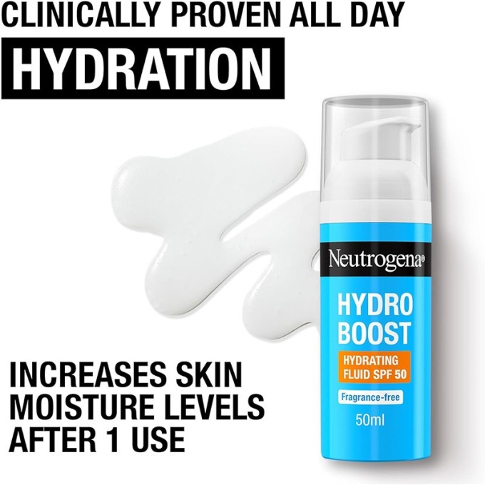 Neutrogena HydroBoost Hydrating Fluid SPF 50 - drėkinamasis skystis sausai odai, 50 ml