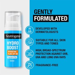 Neutrogena HydroBoost Hydrating Fluid SPF 50 - drėkinamasis skystis sausai odai, 50 ml