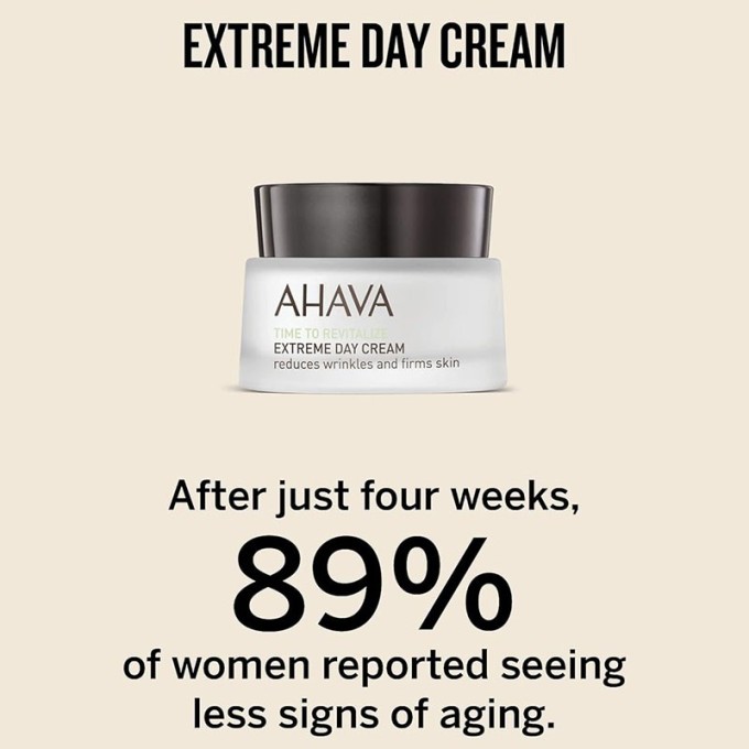 Ahava Time to Revitalize Extreme Day Cream - intensyvios drėkinimo, stiprinimo ir raukšlių lyginimo