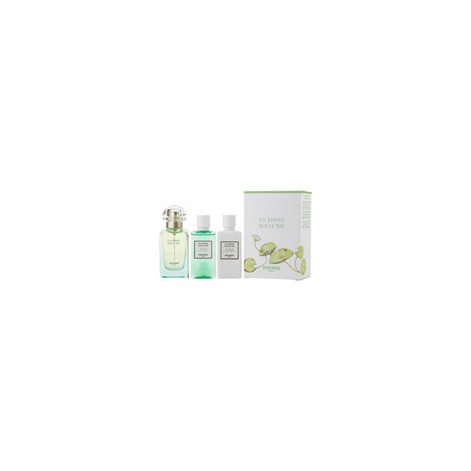 Hermes Un Jardin Sur Le Nil EDT gift set 50 ml, body lotion 40 ml and shower gel 40 ml 50 ml