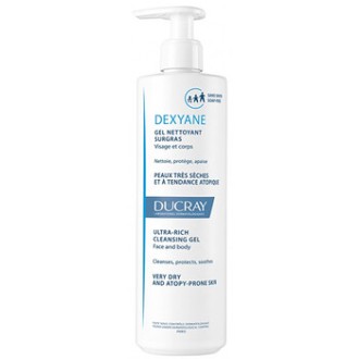 Ducray Dexyane Ultra-Rich Cleansing Gel - maitinamasis prausimosi gelis, 400 ml
