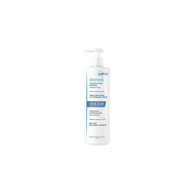 Ducray Dexyane Ultra-Rich Cleansing Gel - maitinamasis prausimosi gelis, 400 ml
