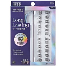 Kiss My Face imPRESS Press on LongLasting 01 - Dirbtinės blakstienos