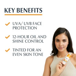 Eucerin Sun Oil Control Tinted Sun Gel-Cream SPF 50+ - tonuotas kremas nuo saulės, 50 ml - Medium