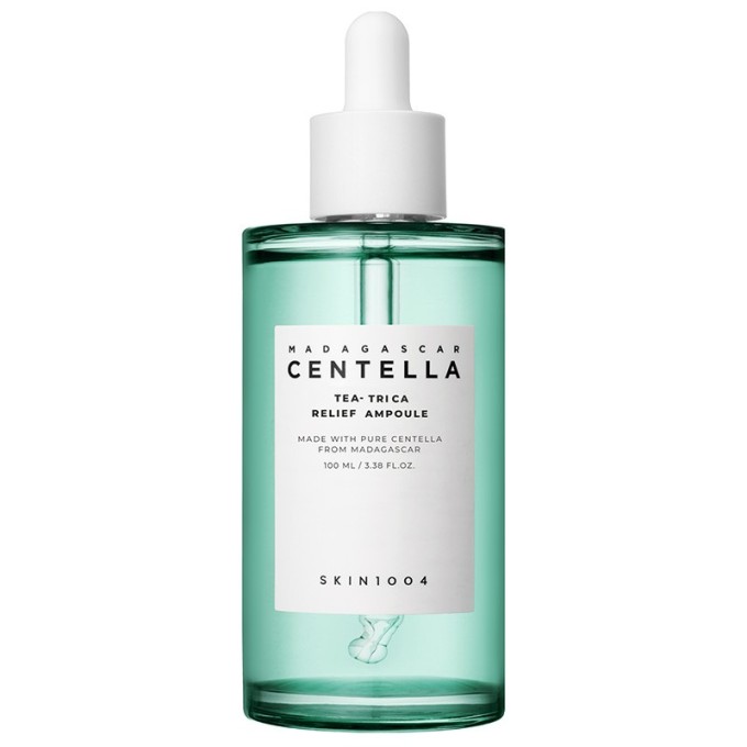 SKIN1004 Madagascar Centella Tea-Trica Relief Ampoule - veido serumas probleminei, aknės paveiktai