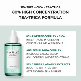 SKIN1004 Madagascar Centella Tea-Trica Relief Ampoule - veido serumas probleminei, aknės paveiktai 2