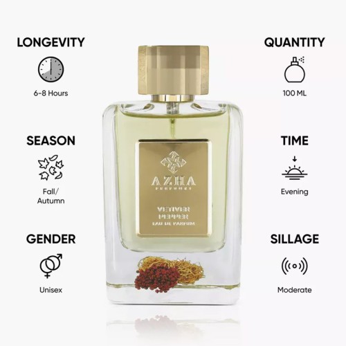 Azha Perfumes Vetiver Pepper EDP unisex kvepalai, 100 ml