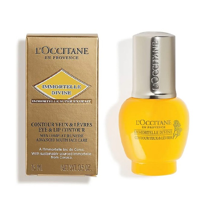 L´occitane Immortelle Divine Eye & Lip Contour - akių ir lūpų kontūro gelis, 15 ml