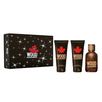 Dsquared2 Wood pour Homme Gift set EDT 100 ml, shower gel 100 ml and A