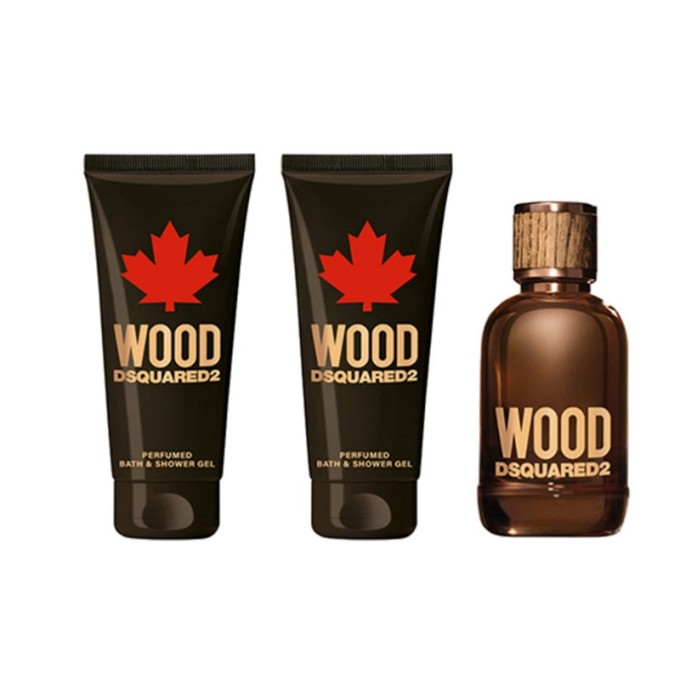 Dsquared2 Wood pour Homme Gift set EDT 100 ml, shower gel 100 ml and A