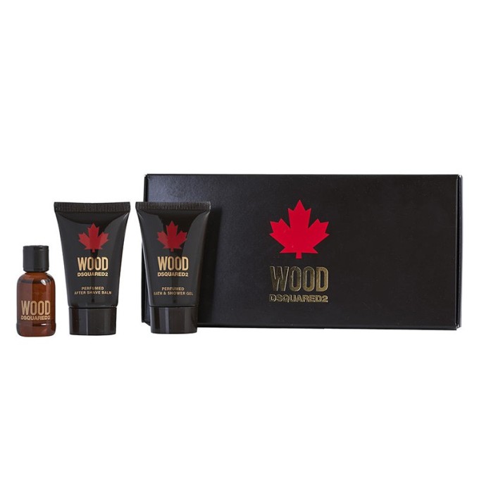 Dsquared2 Wood pour Home Mini set EDT 5 ml, shower gel 25 ml and after
