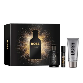 Hugo Boss Bottled Parfum dovanų rinkinys vyrams - parfum 100 ml, mini parfum 10 ml ir dušo želė 100