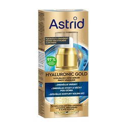 Astrid Hyaluronic Gold Serum - paakių serumas nuo raukšlių, 30 ml