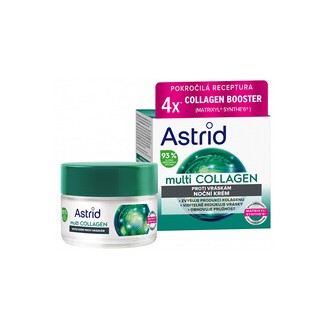 Astrid Multi Collagen Cream - Naktinis kremas nuo raukšlių ir elastingumui atkurti, 50 ml