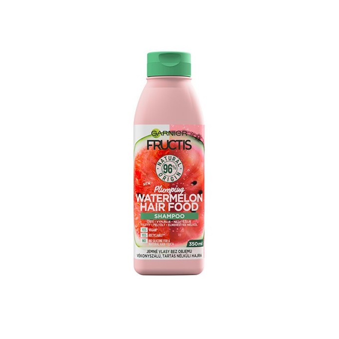 GARNIER Fructis Hair Food Watermelon Plumping Shampoo - Gentle shampoo for hair volume 350 ml