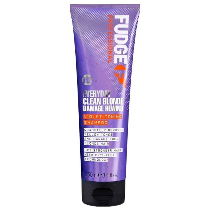 Fudge Clean Blonde Damage Rewind Violet Toning Shampoo - Purple toning shampoo for blonde and