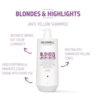 Goldwell Dualsenses Blondes & Highlights Anti-Brassiness Shampoo 1000 ml 2