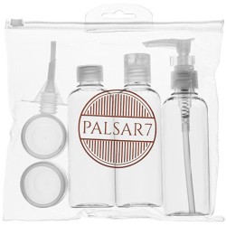 Palsar 7 Travel cosmetic set with dispensers