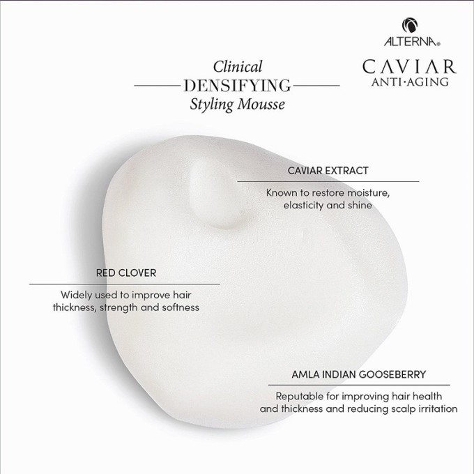 Alterna Caviar Anti-Aging Clinical Densifying Styling Mousse - Lightweight mousse for fine or