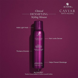Alterna Caviar Anti-Aging Clinical Densifying Styling Mousse - Lightweight mousse for fine or 2