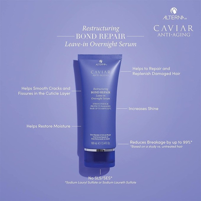 Alterna Caviar Anti-Aging Restructuring Bond Repair Leave-In Overnight Serum - Atkuriamasis serumas