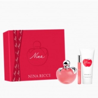 Nina Ricci Nina dovanų rinkinys - EDT 50 ml, kūno losjonas 75 ml ir mini roll-on EDT 10 ml