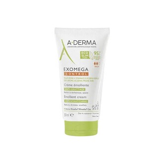 A-Derma Exomega Control Emollient Cream - kremas sausai odai, linkusiai į atopinę egzemą, 50 ml