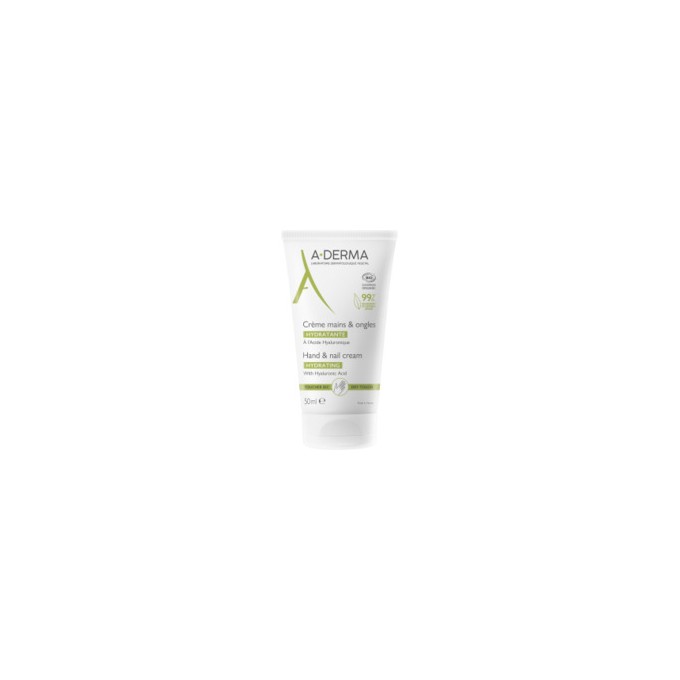 A-Derma Les Indispensables Hand & Nail Cream - drėkinamasis kremas rankoms ir nagams, 50 ml