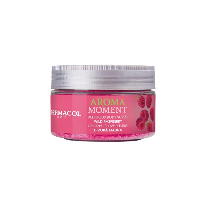 Dermacol Aroma Moment Divoká malina Delicious Body Scrub - kūno šveitiklis, 200 g