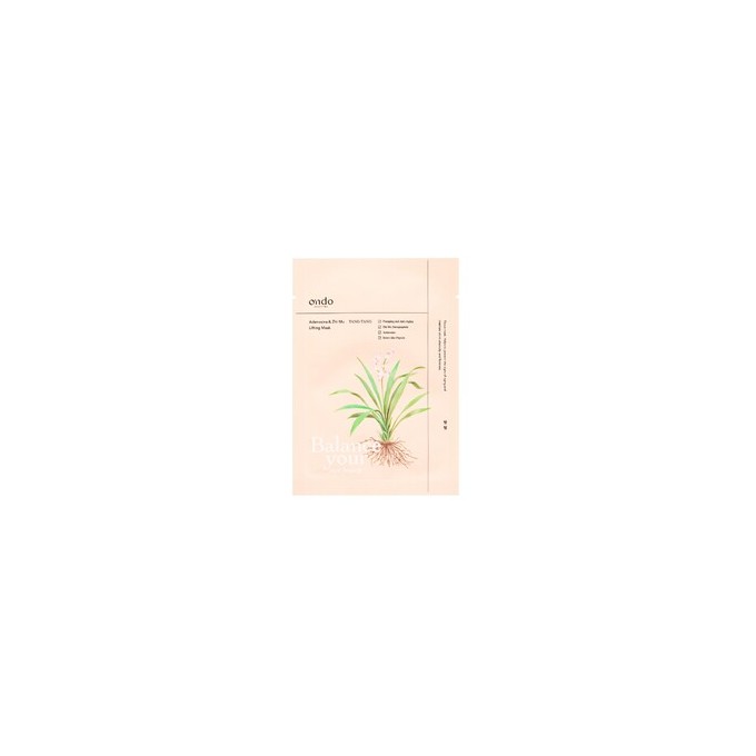 Ondo Beauty 36.5 TANG-TANG Adenosine & Zhi Mu Lifting Mask - Lyginamoji veido kaukė, 25 g