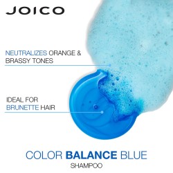 Joico Color Balance Blue Shampoo - varinius ir oranžinius tonus neutralizuojantis švelnaus poveikio