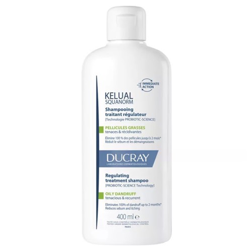 Ducray Kelual Squanorm Regulating Treatment Shampoo - šampūnas pleiskanų priežiūrai, 400 ml