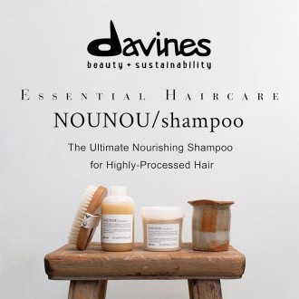 Davines NOUNOU Nourishing Shampoo - šampūnas pažeistiems plaukams, 75 ml 2