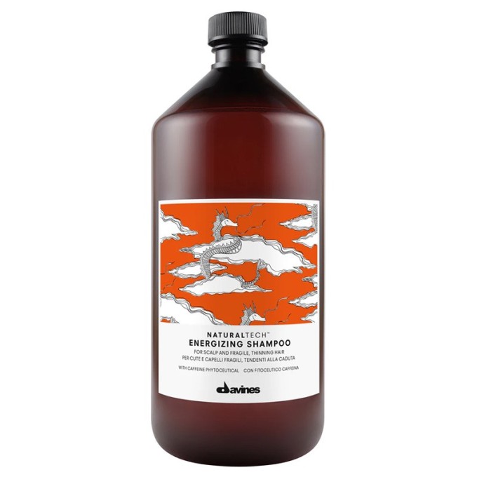Davines Natural Tech Energizing Shampoo - stiprinamasis šampūnas slenkantiems plaukams, 1000 ml