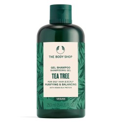 The Body Shop Tea Tree Gel Shampoo - valomasis ir balansuojantis šampūnas riebiems plaukams, 250 ml