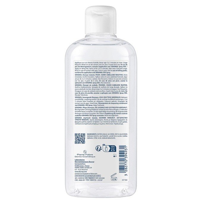 Ducray Sensinol Treatment Shampoo - gydomasis šampūnas, skirtas jautriai, sudirgusiai ir