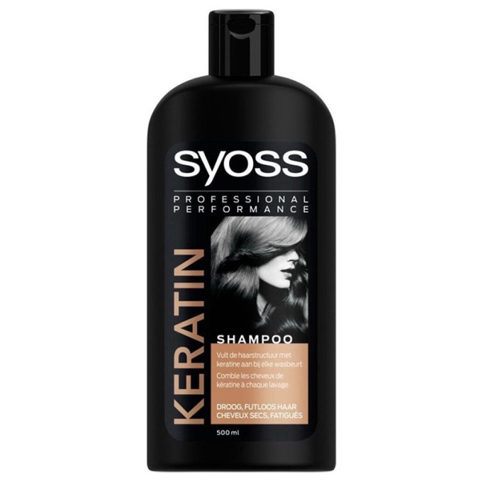 Syoss Keratin Shampoo for faint and easily crushing hair - šampūnas silpniems, ploniems ir