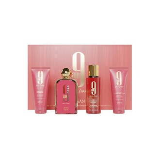 Afnan 9AM Pour Femme Gift Set EDP 100 ml, shower gel 100 ml, body veil 150 ml and body lotion 100 ml 100ml W