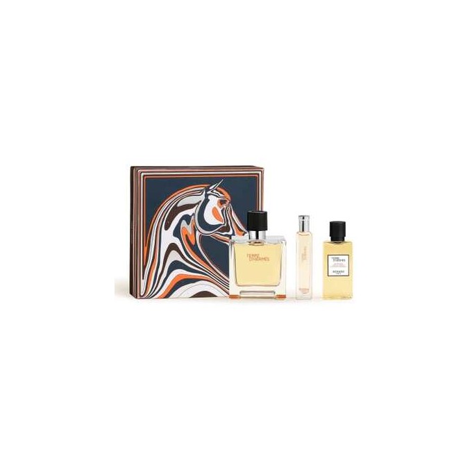 Hermes Terre D´Hermes Pure Perfume dovanų rinkinys - Parfum 75 ml, dušo želė 40 ml ir mini Pure