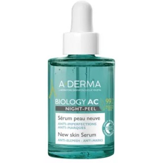 A-Derma Biology AC Night-Peel New Skin Serum - naktinis veido serumas-pilingas, 30 ml