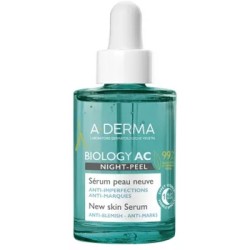 A-Derma Biology AC Night-Peel New Skin Serum - naktinis veido serumas-pilingas, 30 ml