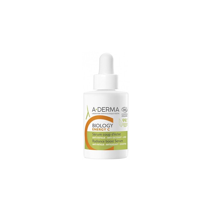 A-Derma Biology Energy C Radiance Boost Serum - šviesinantis odos serumas, 30 ml